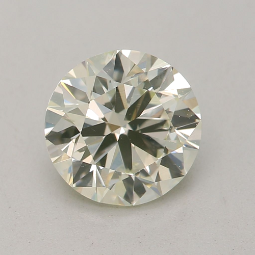 1.0 carat Very Light Yellow Green-VS2 GD cut Natūralus Round Deimantas (1)