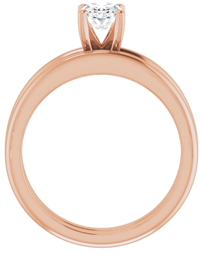 14K Rose  7x5 mm Oval Solitaire Engagement Ring Mounting (7)