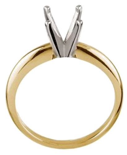 Sužadėtuvių Žiedas „Light Solitaire“ 585 Geltonojo Aukso Ir 950 Platinos Round 5.4mm x 5.7mm (2)