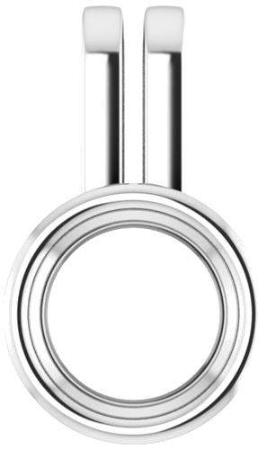 14K White 6 mm Round Pendant Mounting (1)