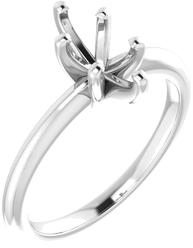 14K White  9x4.5 mm Marquise Solitaire Engagement Ring Mounting (1)