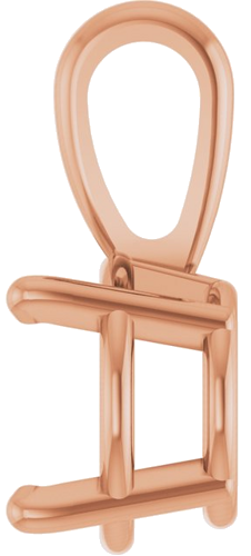 14K Rose 7 mm Round 4-Prong Pendant Mounting (3)