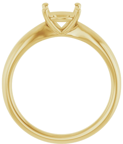 14K Yellow  9x7 mm Oval Solitaire Engagement Ring Mounting (2)