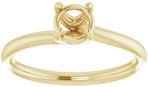 14K Yellow 5.2 mm Round Engagement Ring Mounting (3)
