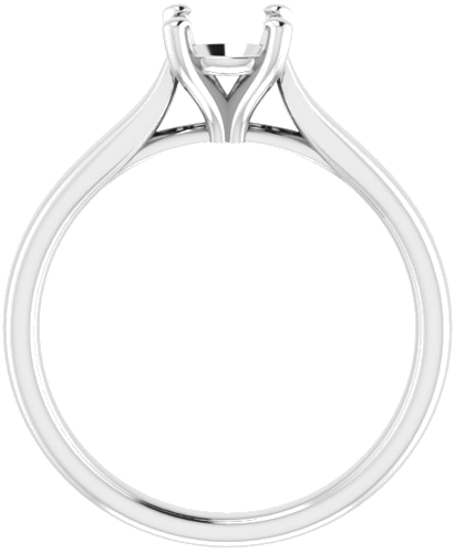 14K White 6 mm Round Engagement Ring Mounting (2)