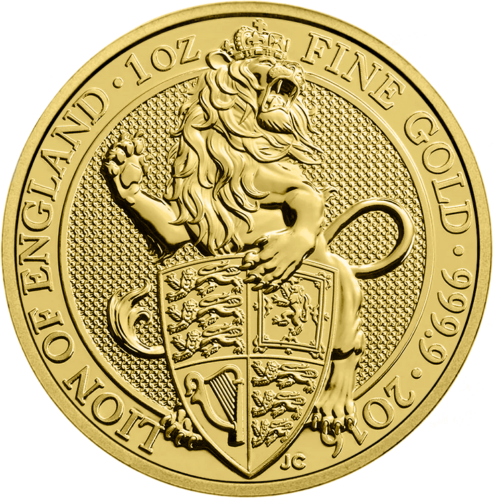 1 oz Лев Англии Звери Королевы 2016 Великобритания золотая монета (1)