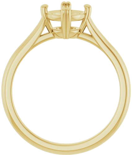 14K Yellow 6.5 mm Round Solitaire Engagement Ring Mounting (2)