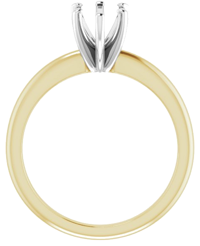 14K Yellow   White  9x6 mm Pear Solitaire Engagement Ring Mounting (2)