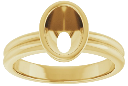 Sužadėtuvių Žiedas „Bezel-Set Solitaire“ 14k yellow gold Oval 8mm x 6mm (3)