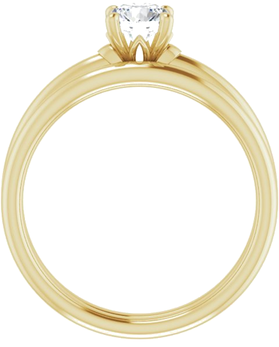 Sužadėtuvių Žiedas „Solitaire“ 585 Geltonojo Aukso Round 5.2mm (7)