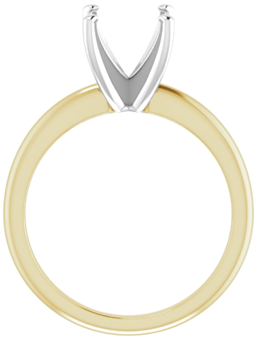 Sužadėtuvių Žiedas „Solitaire“ 585 Baltojo Ir Geltonojo Aukso Square 6.5mm (2)