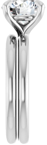 Sužadėtuvių Žiedas „Solitaire“ 585 Baltojo Aukso Round 8.2mm (9)