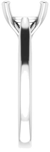 14K White 8 mm Cushion Engagement Ring Mounting (4)