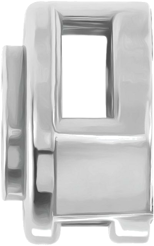 Pakabukas „Round Bezel-Set Slide“ 585 Baltojo Aukso Round 3mm (2)