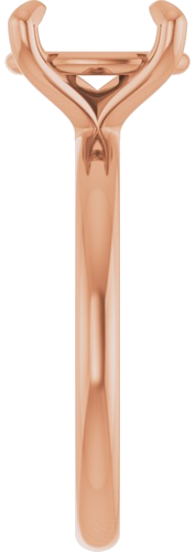 14K Rose  10x8 mm Oval Solitaire Engagement Ring Mounting (4)