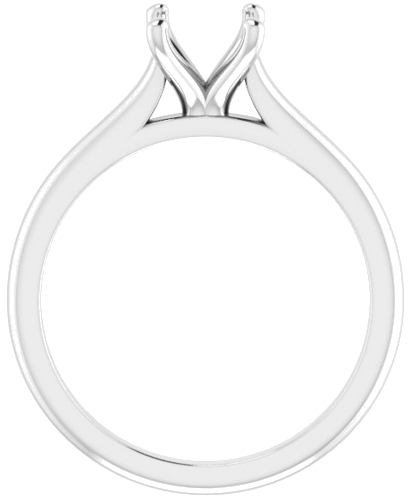 14K White 8x6 mm Oval Solitaire Engagement Ring Mounting (2)