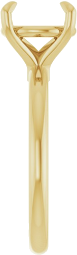 14K Yellow 9.4 mm Round Solitaire Engagement Ring Mounting (2)