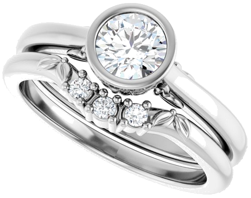 14K White 5.2 mm Round Solitaire Engagement Ring Mounting (10)