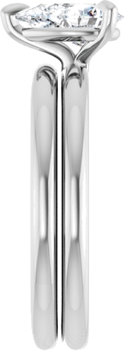 Sužadėtuvių Žiedas „Solitaire“ 585 Baltojo Aukso Pear Shape 8mm x 5mm (9)