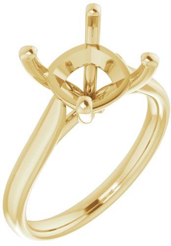Sužadėtuvių Žiedas 14k yellow gold Cushion 9mm (1)
