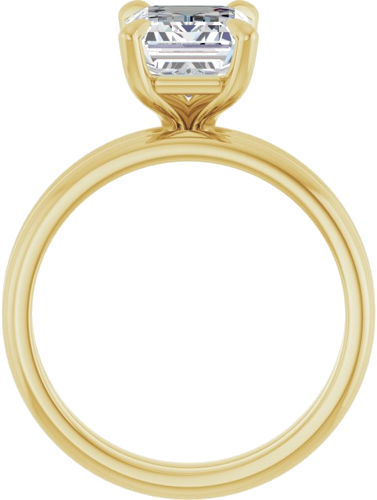 Sužadėtuvių Žiedas „Solitaire“ 750 Geltonojo Aukso Emerald 9mm x 7mm (7)