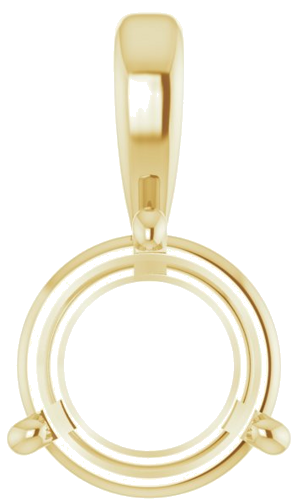 14K Yellow 9 mm Round 3-Prong Pendant Mounting (1)