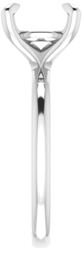 Platinum  9.4 mm Round Solitaire Engagement Ring Mounting (4)