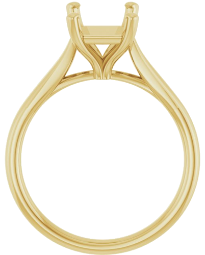 Sužadėtuvių Žiedas „Solitaire“ 585 Geltonojo Aukso Emerald 9mm x 7mm (2)