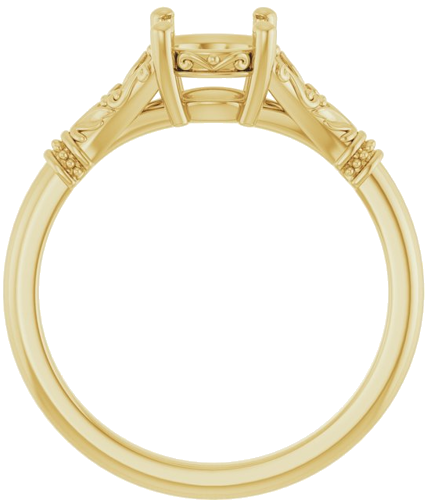 Sužadėtuvių Žiedas „Split Shank“ 585 Geltonojo Aukso Round 6.5mm (2)