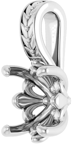 14K White  7x5 mm Oval Pendant Mounting (2)