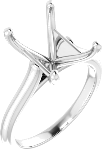 Sužadėtuvių Žiedas „Solitaire“ 585 Baltojo Aukso Emerald 11mm x 9mm (1)