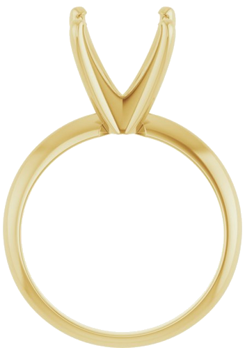 14K Yellow 10.2-10.6 mm Round 4-Prong Light Solitaire Ring Mounting (2)