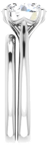 14K White 9 mm Round Solitaire Engagement Ring Mounting (9)