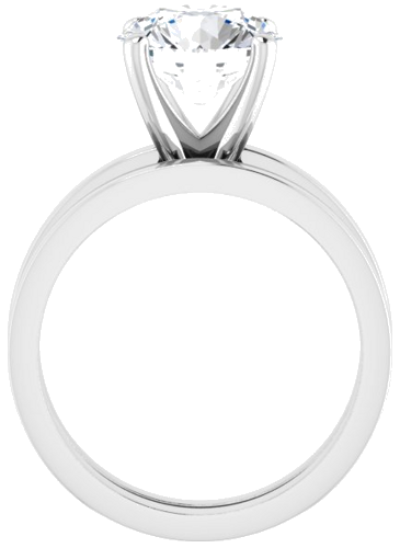 Platinum 9 mm Round Solitaire Engagement Ring Mounting (7)