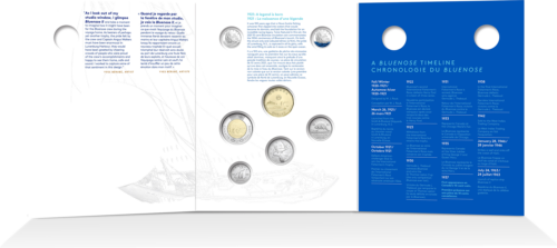 2021 Canada Ship Bluenose Dollar BU Coin Set (2)