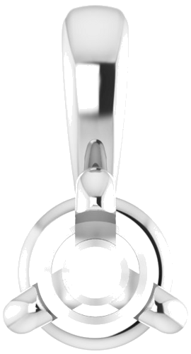 Sterling Silver 2.5 mm Round  3-Prong Pendant Mounting (1)