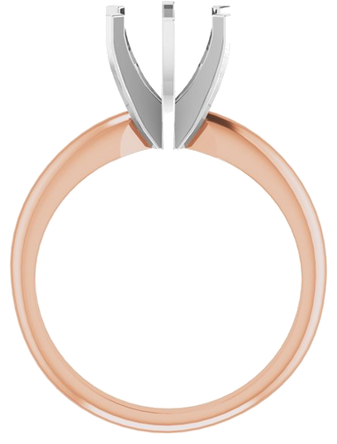 14K Rose   White 7.3-7.7 mm Round 6-Prong Solitaire Ring Mounting (2)