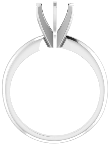 14K White 6-6.6 mm Round 6-Prong Solitaire Ring Mounting (2)