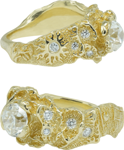 Gold ring with diamonds (4)