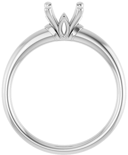 14K White 6.5 mm Round Solitaire Engagement Ring Mounting (2)