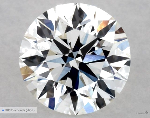 0.56 carat G-VVS2 Excellent cut Natūralus Round Deimantas (1)