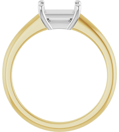 Sužadėtuvių Žiedas „Solitaire“ 585 Baltojo Ir Geltonojo Aukso Emerald 7mm x 5mm (2)