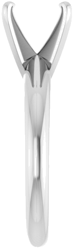 Sužadėtuvių Žiedas „Light Solitaire“ 585 Baltojo Aukso Square 6.5mm (4)