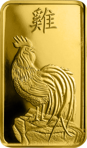 5 g Investment Gold Bar Year of the Rooster PAMP (1)