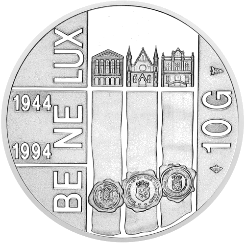 10 Gulden Beatrix Benelux Jubilee 1994 Netherlands Silver Coin (1)