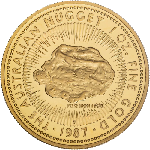 1 oz Австралийский самородок 1987 золотая монета (1)