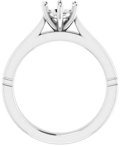 Sužadėtuvių Žiedas „Solitaire“ 585 Baltojo Aukso Round 6mm (2)