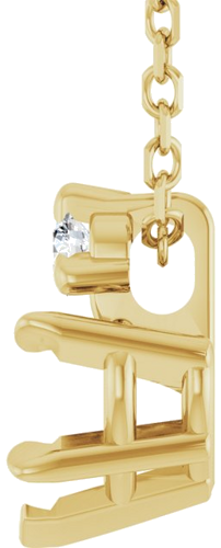 14K Yellow 5x5 mm Heart .03 CT Natural Diamond Semi-Set 16-18  Necklace (3)