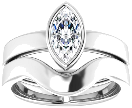 14K White 9x4.5 mm Marquise Solitaire Engagement Ring Mounting (8)