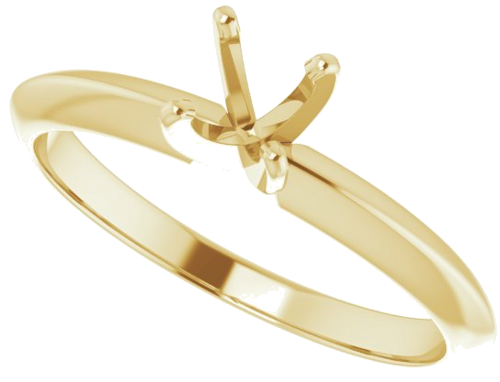 Sužadėtuvių Žiedas „Light Solitaire“ 585 Geltonojo Aukso Round 4.2mm x 4.9mm (5)